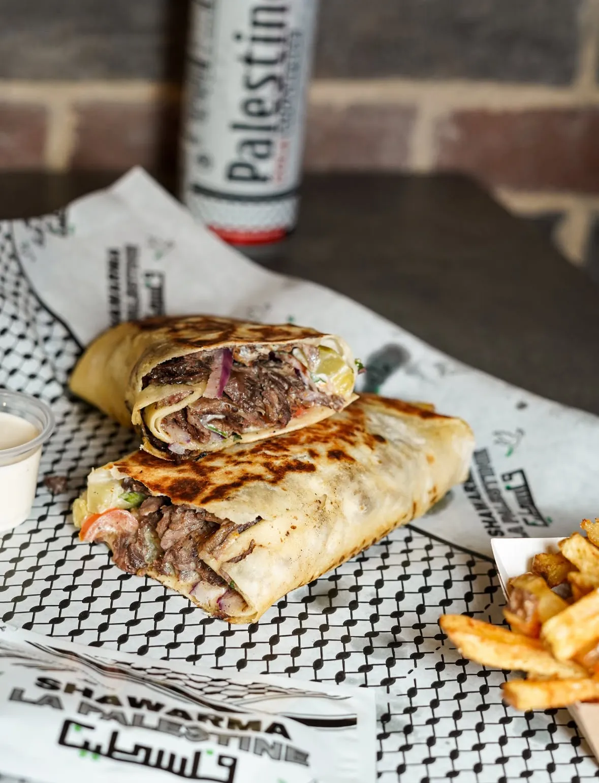 Shawarma palestinien au bœuf Black Angus et frites maison